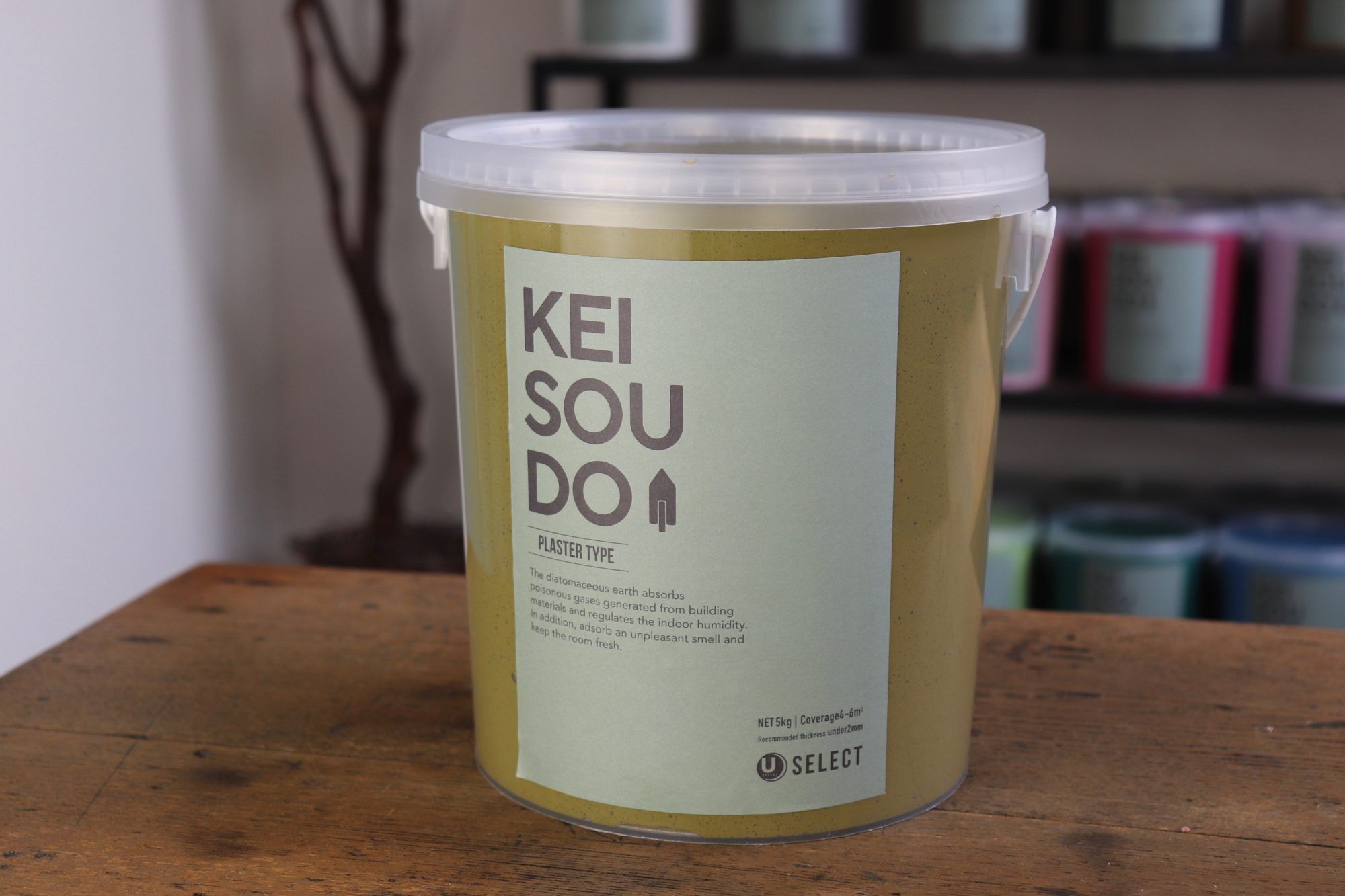 珪藻土 塗り壁 壁材 塗料 KEISOUDO PLASTER TYPE (18kg, COCOA) - 2